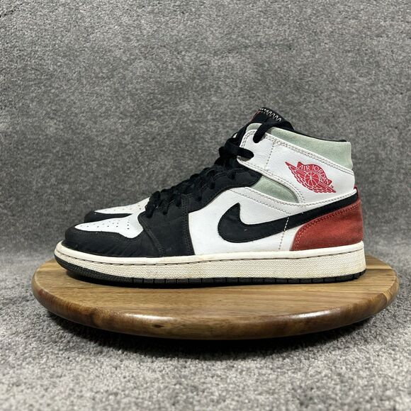 Nike Air Jordan 1 Mid SE 852542-100 Men\'s Size 8 Red Black White Athletic Shoes main image 4